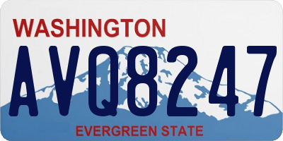 WA license plate AVQ8247