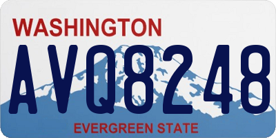 WA license plate AVQ8248