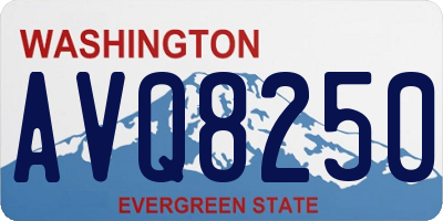 WA license plate AVQ8250