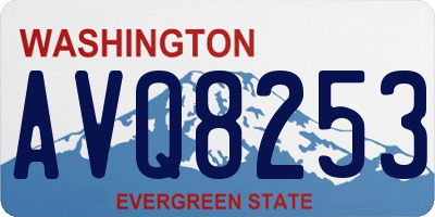 WA license plate AVQ8253