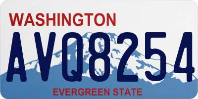 WA license plate AVQ8254