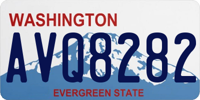 WA license plate AVQ8282