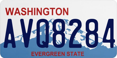 WA license plate AVQ8284