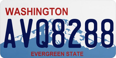 WA license plate AVQ8288