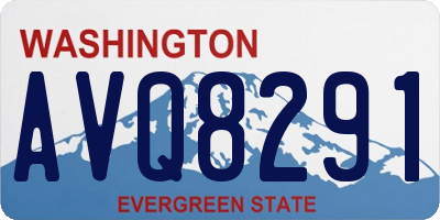 WA license plate AVQ8291