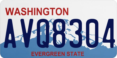 WA license plate AVQ8304