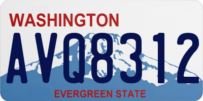 WA license plate AVQ8312