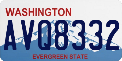WA license plate AVQ8332