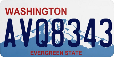 WA license plate AVQ8343