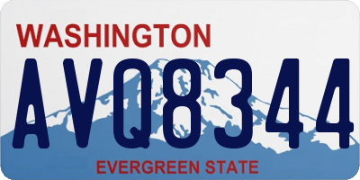 WA license plate AVQ8344
