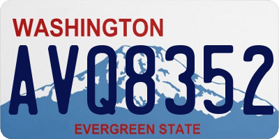 WA license plate AVQ8352