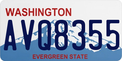 WA license plate AVQ8355