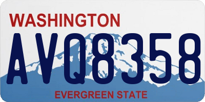 WA license plate AVQ8358