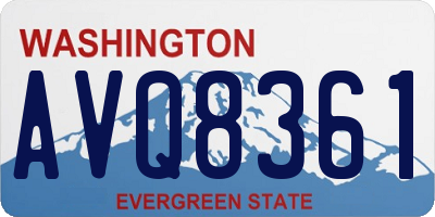 WA license plate AVQ8361