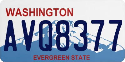 WA license plate AVQ8377