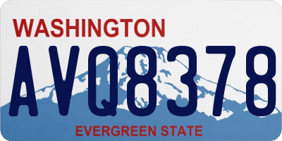 WA license plate AVQ8378