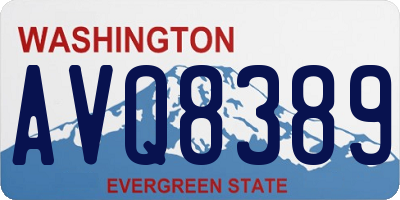 WA license plate AVQ8389