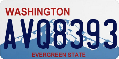 WA license plate AVQ8393