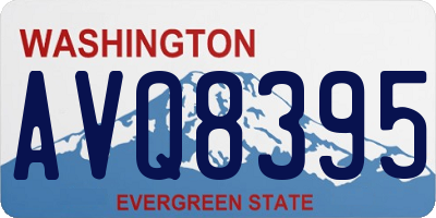 WA license plate AVQ8395