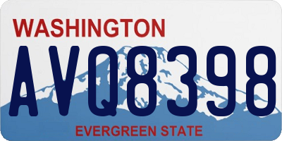 WA license plate AVQ8398