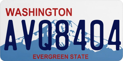 WA license plate AVQ8404