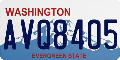 WA license plate AVQ8405