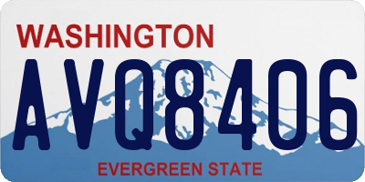 WA license plate AVQ8406
