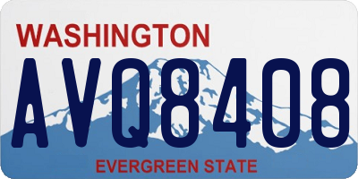 WA license plate AVQ8408