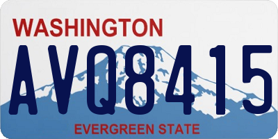 WA license plate AVQ8415