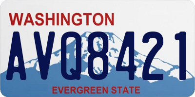 WA license plate AVQ8421