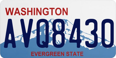 WA license plate AVQ8430