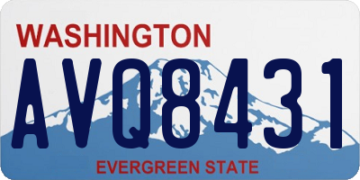 WA license plate AVQ8431