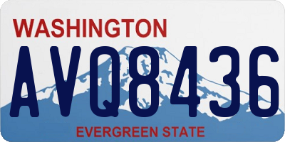 WA license plate AVQ8436