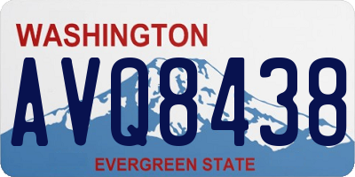 WA license plate AVQ8438