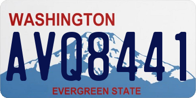 WA license plate AVQ8441