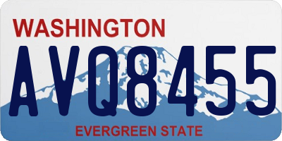 WA license plate AVQ8455