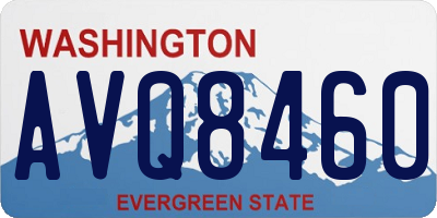 WA license plate AVQ8460
