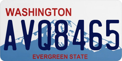 WA license plate AVQ8465