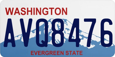 WA license plate AVQ8476