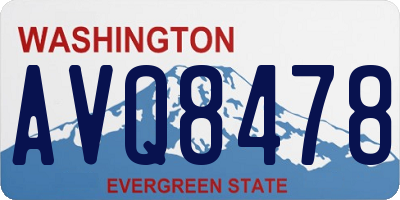 WA license plate AVQ8478