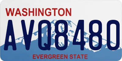 WA license plate AVQ8480
