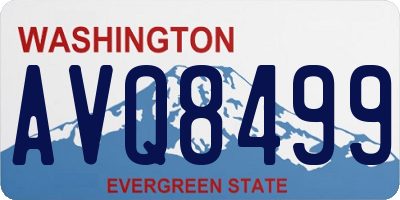 WA license plate AVQ8499
