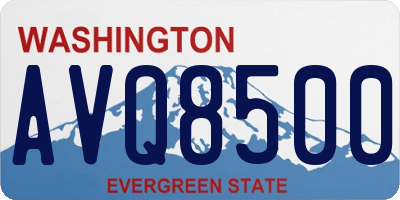 WA license plate AVQ8500