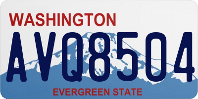 WA license plate AVQ8504