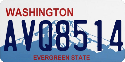 WA license plate AVQ8514