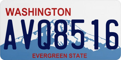 WA license plate AVQ8516