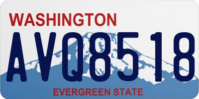 WA license plate AVQ8518