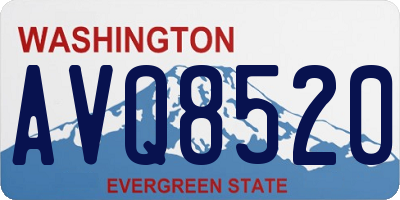 WA license plate AVQ8520