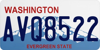 WA license plate AVQ8522