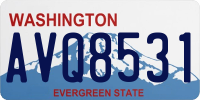 WA license plate AVQ8531